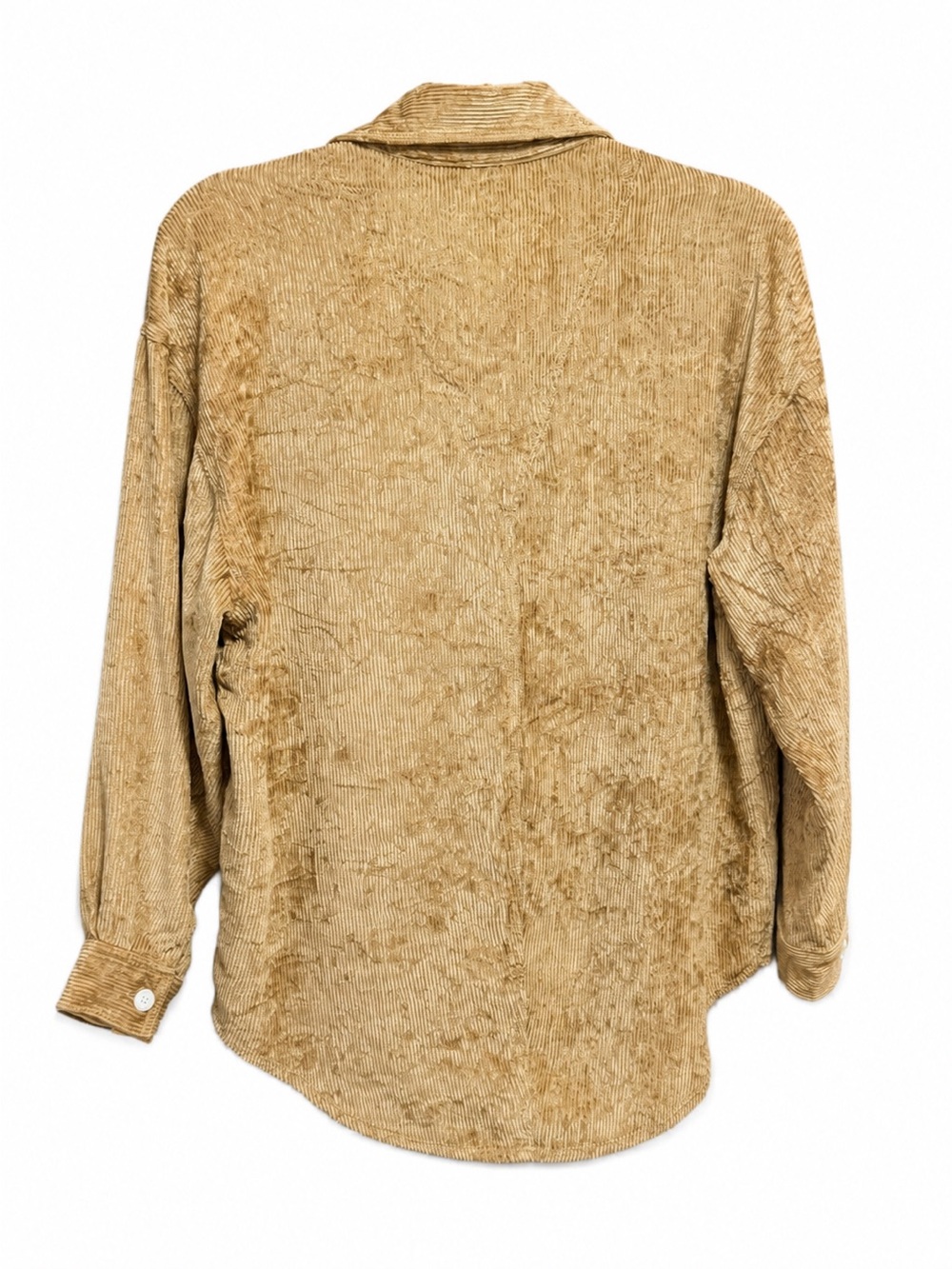 rag & bone Gold Velvet Corduroy Button Down Shirt Oversized - Picture 2 of 7